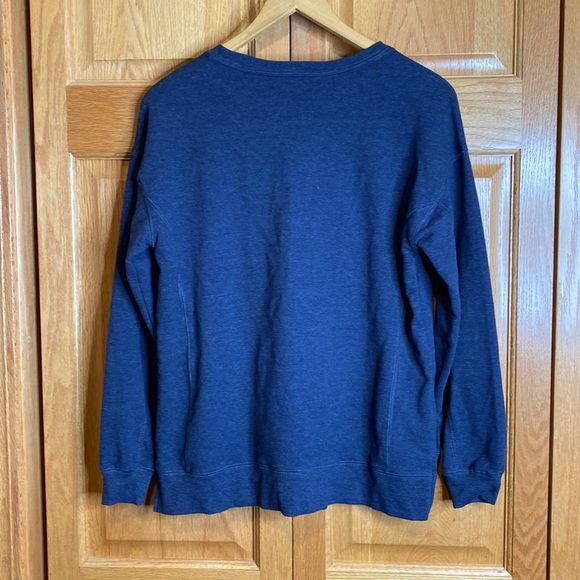Wildfox “Social” blue side split sweatshirt womens size small. new without tags - Picture 4 of 8